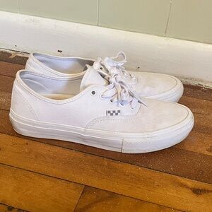 Vans pop Cush Men Skateboarding Shoe Sneaker White Lace Up 8.5